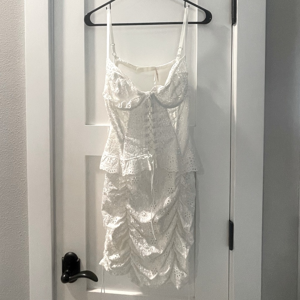 For love & lemons white corset dress